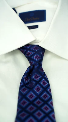 Ted Baker Navy Blue/Pink Geometric Necktie NWT $80 NO RESERVE! - Image 1 of 4