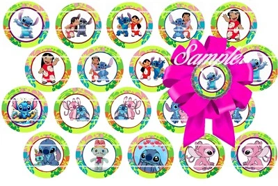 HHTDESIGNS Bottle Cap Images (25mm) 1" ~ Precut~ Lilo, Stitch , Angel inspired