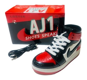 BLUETOOTH SPEAKER SHOES AJ1 Red USB FM Radio Rechargable Loud Sound - Picture 1 of 1
