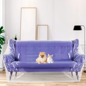 Plastic Moving Mattress Covers Transparent Furniture Cover Plastic Heavy Duty Po - Picture 1 of 7