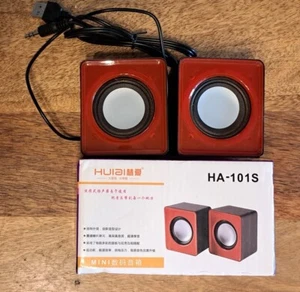 Haut-parleurs PC Stéréo Ordinateur Portable Compact Filaire 2.0 USB 6W Mini Portable 3.5mm Jack HQ - Photo 1/1