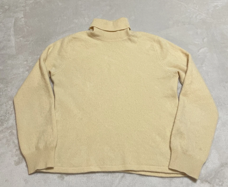 Brooks Brothers Cashmere Sweater Girls Large Yellow Long Sleeve Turtleneck - Image 1 of 4