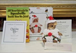 Fitz and Floyd 2008 Charming Tails Figur Being Santa's A Ball #98/596 Unikat - Bild 1 von 21