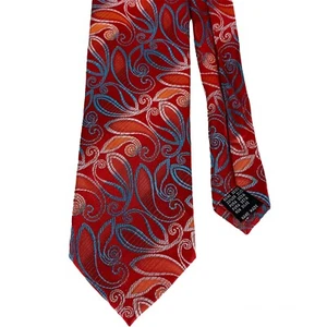 Cravate homme Paul Malone soie cachemire rouge bleu cravate - Photo 1/5