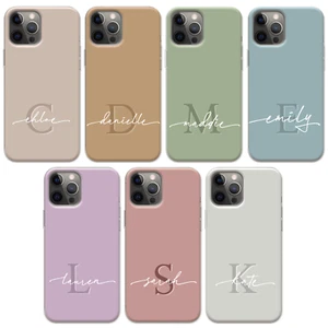 Funda de teléfono personalizada con nombre pastel cubierta de silicona para iPhone 15 14 12 13 11 7 - Imagen 1 de 18