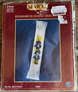 Semco Iris Bookmarks in Counted Cross Stitch Kit NEW NOT SEALED 6015 0626 - Picture 1 of 3