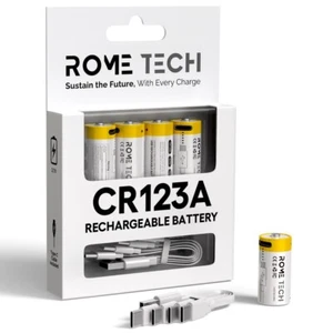 Baterías Recargables CR123A 3.7V 700 mAh con Cable de Carga USB-C - Paquete de 4 - Imagen 1 de 7