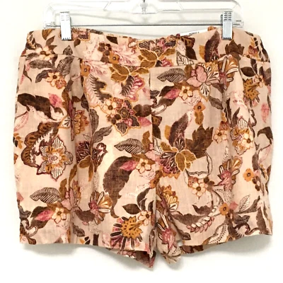 Pantalones cortos forrados con flores de Safiya INC International Concepts para mujer talla Petite PXL Foto 1 de 4