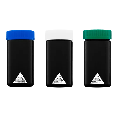  Miron Glass 100 Ml(3.3Oz) 3Pack Tall Black Ultraviolet curing jars Freeshipping - Image 1 of 4