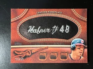 Targhette in pelle fabbricate con guanti Topps 2011 nere #TH Travis Hafner - Foto 1 di 2