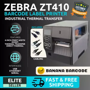 ✅Impresora de etiquetas de envío industrial de alto volumen Zebra ZT410, USB, ¡red!🔥⭐ - Imagen 1 de 7