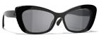 Chanel CH 5481-H c 888/T8 Sunglasses Polished Black w/Black Pearls Black CC Logo