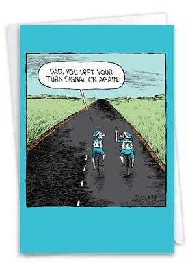 1 Tarjeta Divertida del Día del Padre con Sobre - Señal de Giro Mano Papá C3572FDG Foto 1 de 4