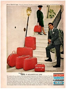 Anuncio impreso American Tourister 1964, MCM 60 Tiara Equipaje Elio de Madrid Cotización - Imagen 1 de 1