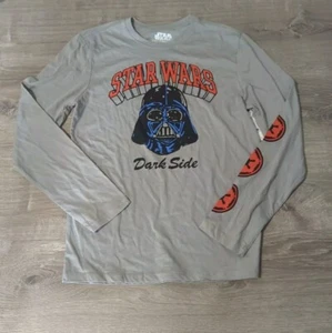 Star Wars Boys Long Sleeve Darth Vader Graphic T-Shirt Size XXL 18 Gray - Picture 1 of 5
