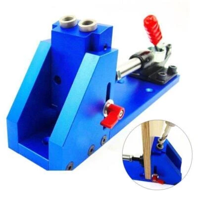 Upgraded Oblique Pocket Hole Jig Kit System w/ Step Drill Bit WoodWork Tools - Image 1 of 4