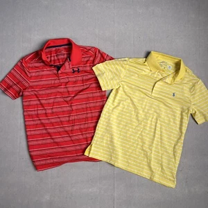 Lot (2) Ralph Lauren/Under Armour Performance Casual Polo Shirt Boys Medium - Picture 1 of 12
