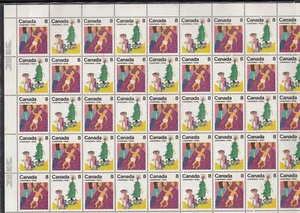 Canada Scott 677a MNH Plate Sheet - Christmas 1975 - Bild 1 von 1