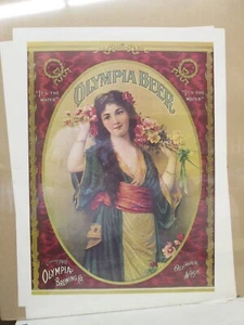 OLYMPIA BEER BREWING CO. VINTAGE POSTER REPRINT CNG2826 - Foto 1 di 5