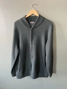 Pendleton Washable Wool Green Cardigan Sweater Large Mens - Picture 1 of 3