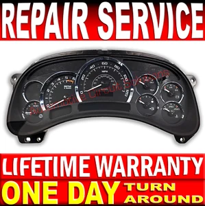 03-06 Cadillac Escalade ESV Instrument Gauge Cluster + LED *FULL REPAIR SERVICE* - Bild 1 von 3