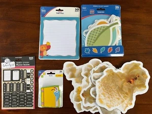 Teacher Supplies, bulletin board items, fall notepad, planner accents, 4 are new - Picture 1 of 6