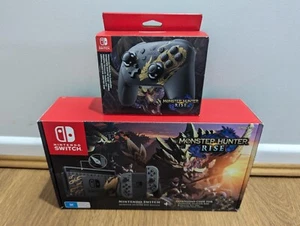 Nintendo Switch Monster Hunter Rise Limited Edition Console +Matching Controller - Picture 1 of 13