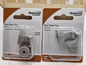 Case Of 5 New Packs Of 2 Each National Hardware Door Stop Tips in Gray N225-557 - Picture 1 of 3