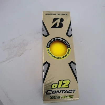 Bridgestone E12 Contact - Pelotas de golf 2022 - Manga 3 bolas - Amarillo mate Foto 1 de 4