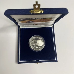 Italia 10000 Lire 1998 Mondiali di Calcio Francia ‘98 Argento Proof. - Foto 1 di 5