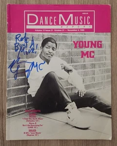 Revista de música dance firmada por Young MC 1989 rap hip hop leyenda RAD - Imagen 1 de 1