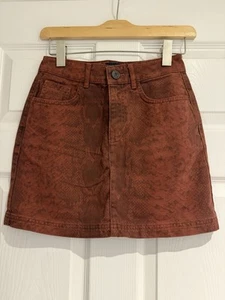Urban Outfitters Snake Print Denim Skirt - Picture 1 of 4