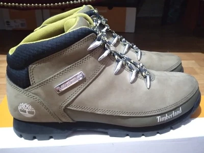 Timberland Hombre Euro Sprint Cuero - Verde Oliva - Botas de Senderista - Talla 8.5 (EE. UU.) Foto 1 de 4