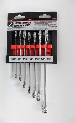 Performance Tool 7 Piece Combination Wrench Set - SAE 5/16"- 3/4" (W30200) - Image 1 of 4