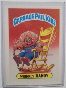 1986 Garbage Pail Kids 5 x 7 Sticker Card #35 Wrinkly Randy - Picture 1 of 2