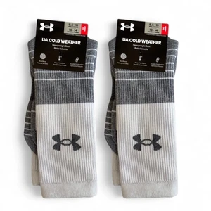 2 Pairs Under Armour UA Cold Weather Boot Socks Size Mens LARGE 8.5-13 Coldgear - Picture 1 of 5