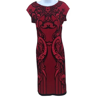 Velvet Burnout Dress Sz 4 Witchy Whimsigoth Holiday NYE Midi Gothic Feminine - Image 1 of 4