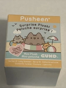 GUND PUSHEEN Surprise Mini Plush Clip On Key Chain Series 10 Lazy Summer Box - Picture 1 of 3