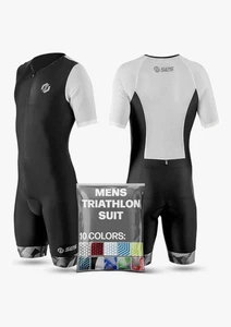 SLS3 Herren Triathlonanzug - Tri Suit Kurzarm, atmungsaktiv, schnelltrocknend, wattiert - Bild 1 von 16