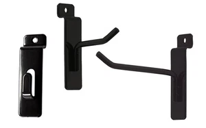 Paquete de ganchos Slatwall SSWBasics - Paquete de 9 ganchos (muesca, 2", 4") - Versátil - Imagen 1 de 1