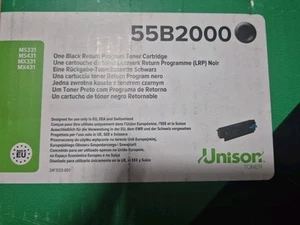 Origanal Lexmark Toner Cartridge Black 55B2000 MX431ADN MS331DN MX331ADN MS431DN - Afbeelding 1 van 4