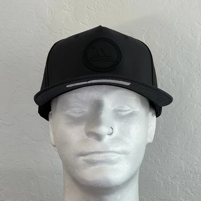 adidas Snapback Affiliate II Golf Hat Black Ripstop Performance Lightweight Logo - Image 1 of 4