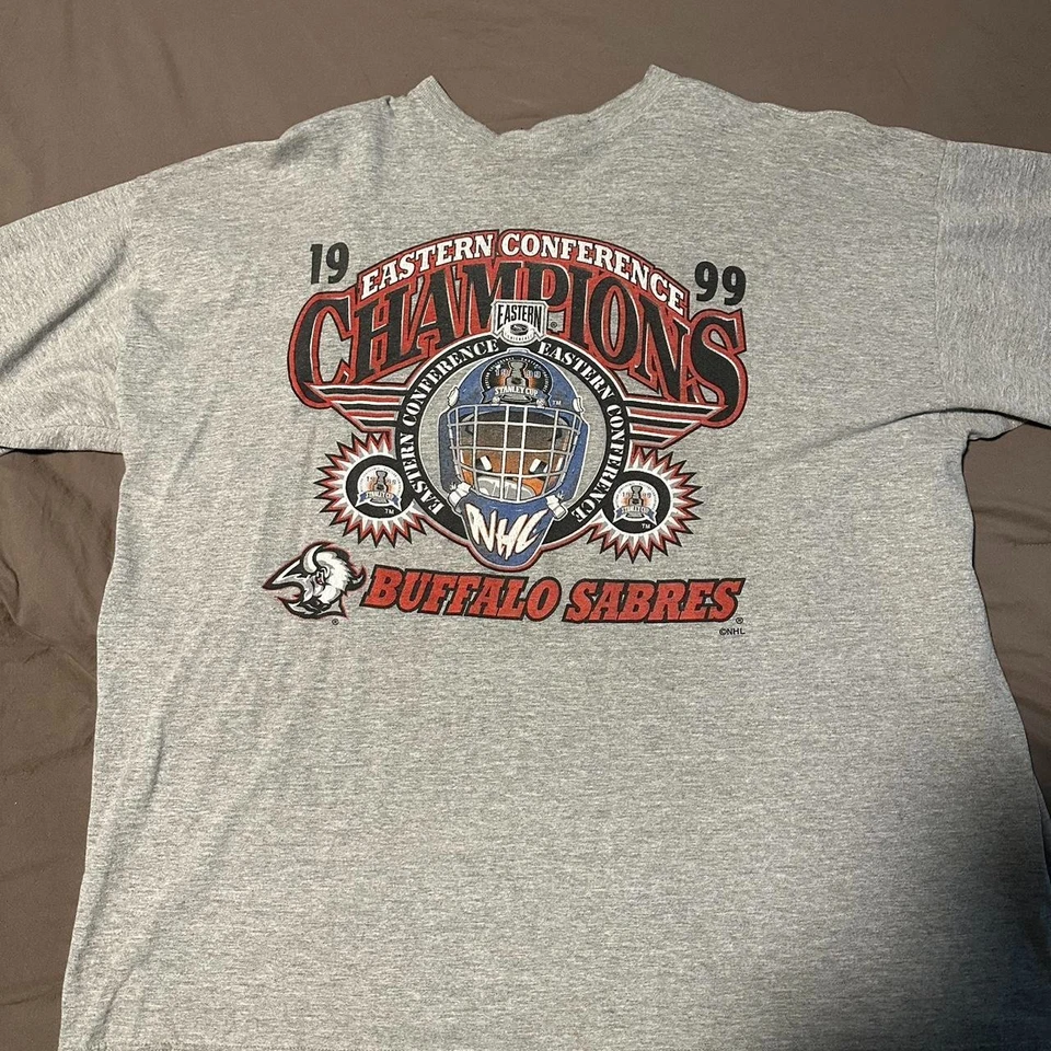 Vintage NHL 1999 Buffalo Sabres Eastern Conference Champions T-shirt VK03512 - Image 1 of 1