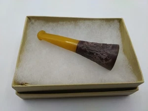 Vintage Cigarette Mouthpiece Holder Amber Brown Bakelite - Picture 1 of 6