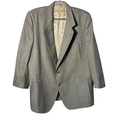 Chaqueta Blazer Lanvin Paris Para Hombre Vintage Gris Topo Lúpulo Logo Botón Ediciones S Foto 1 de 4