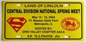 Antikes Auto Club Nummernschild Superman Metropolis IL von 2004 - Bild 1 von 1