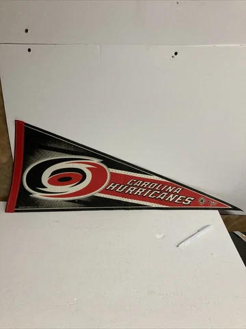CAROLINA HURRICANES  PENNANT 12"X30" BANNER NHL LICENSED Well Used See Pics Cover