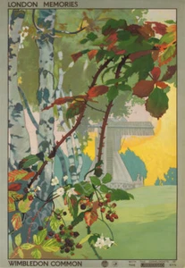 Vintage Poster Wimbledon Common London Memories Railway Arts Print - Picture 1 of 4