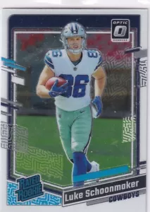 Panini NFL 2023 Donruss Optic Football No 227 Luke Schoonmaker Rated Rookie - Bild 1 von 2