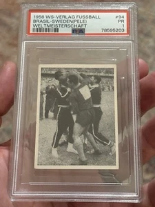 1958 WS Verlag Pele Rookie Card PSA 1 - Pelé - Picture 1 of 3